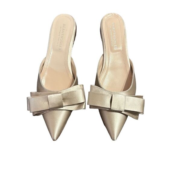 Beautisoles by Robyn Shreiber Champagne Evening Flats Sz 8.5 - Picture 4 of 6